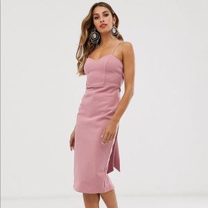ASOS DESIGN tie back cami midi dress